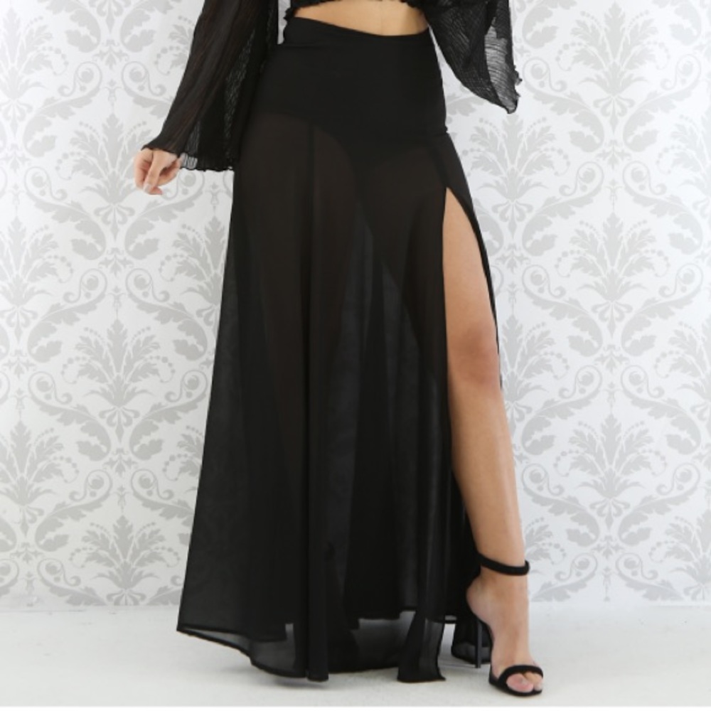 Show Stopping Chiffon Maxi Skirt